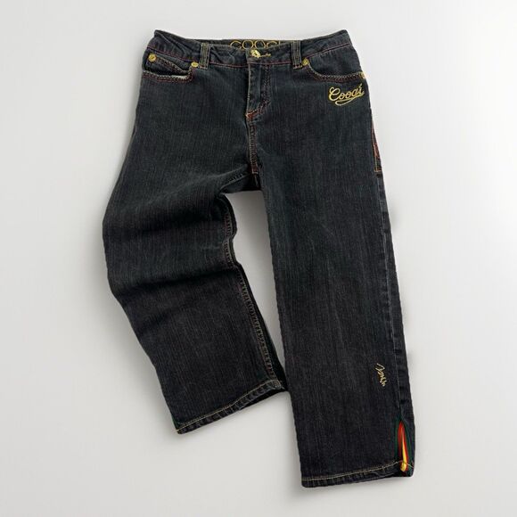 Coogi Denim Jeans Girl’s Size 16 Capri Black Wash Hip-Hop City Life Streetwear - Picture 1 of 12